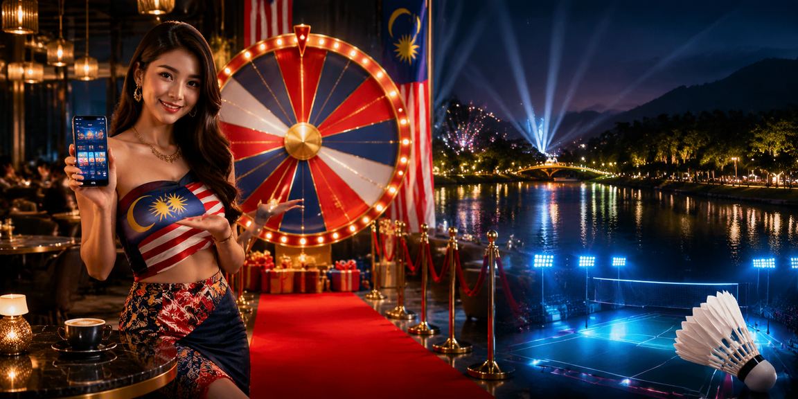 Cabutan bertuah bergaya Malaysia dengan pakaian tradisional Melayu